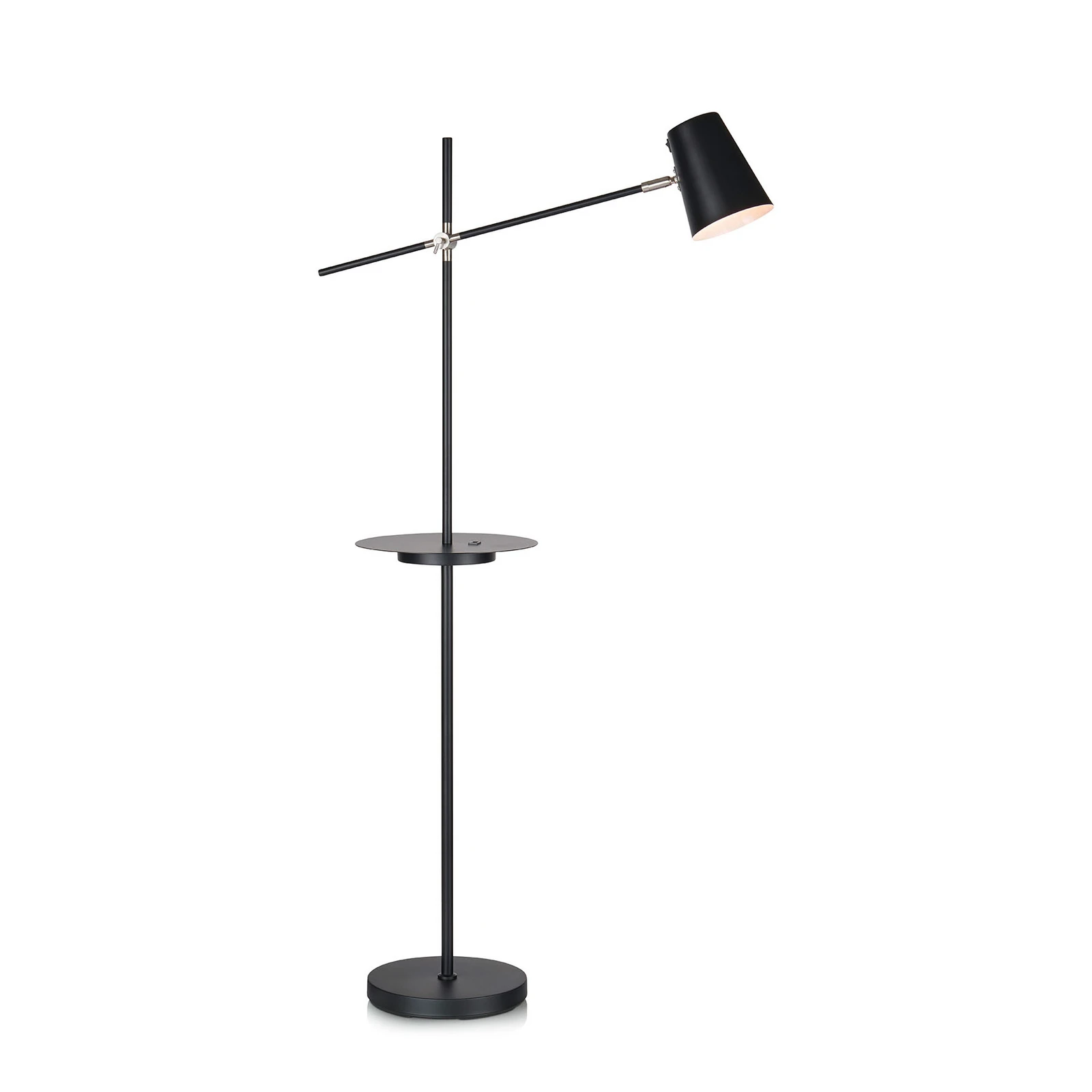 Stehleuchte Linear mit USB-Ladestation, schwarz