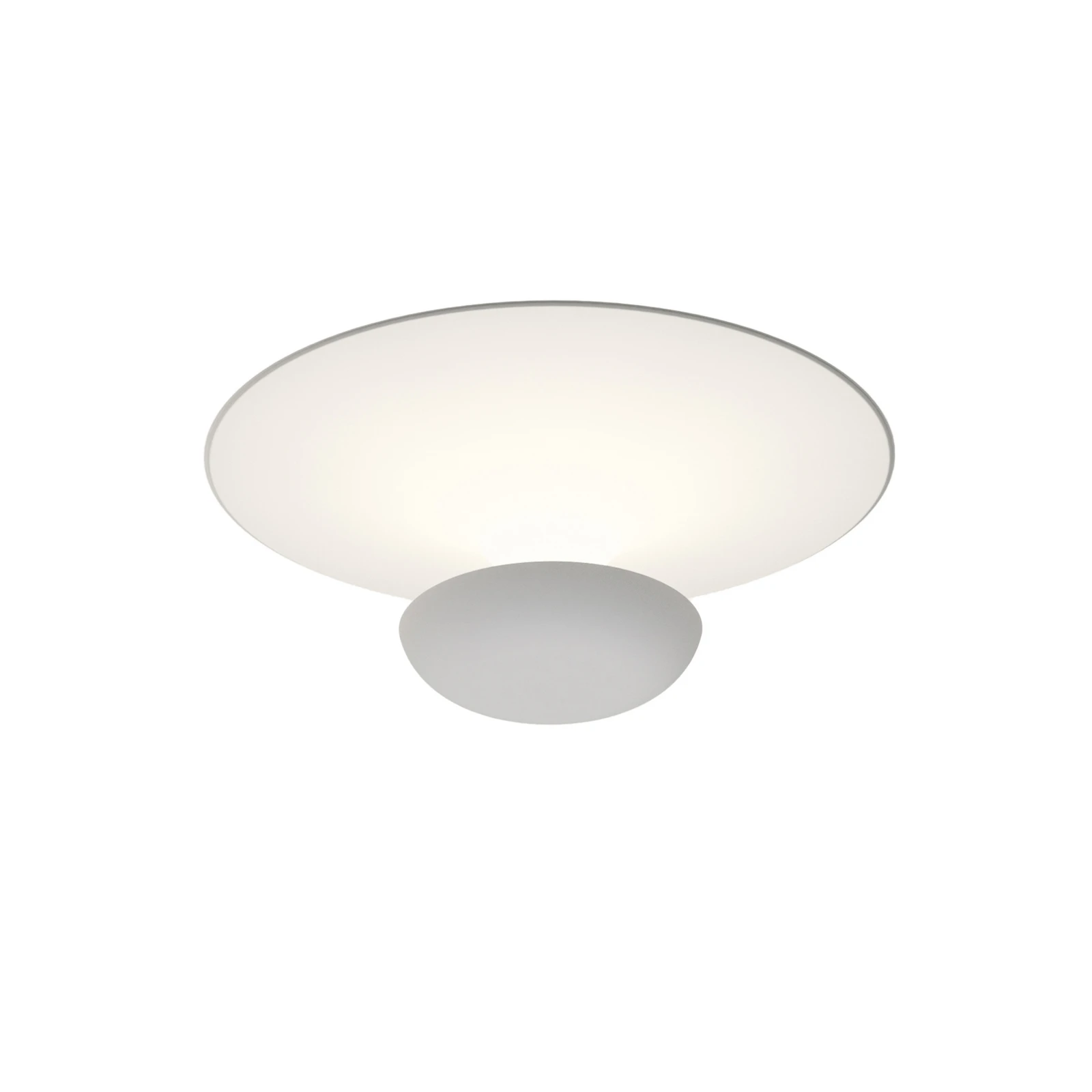 Vibia LED φωτιστικό οροφής Funnel, λευκό, αλουμίνιο, Ø 35 cm, 2.700K