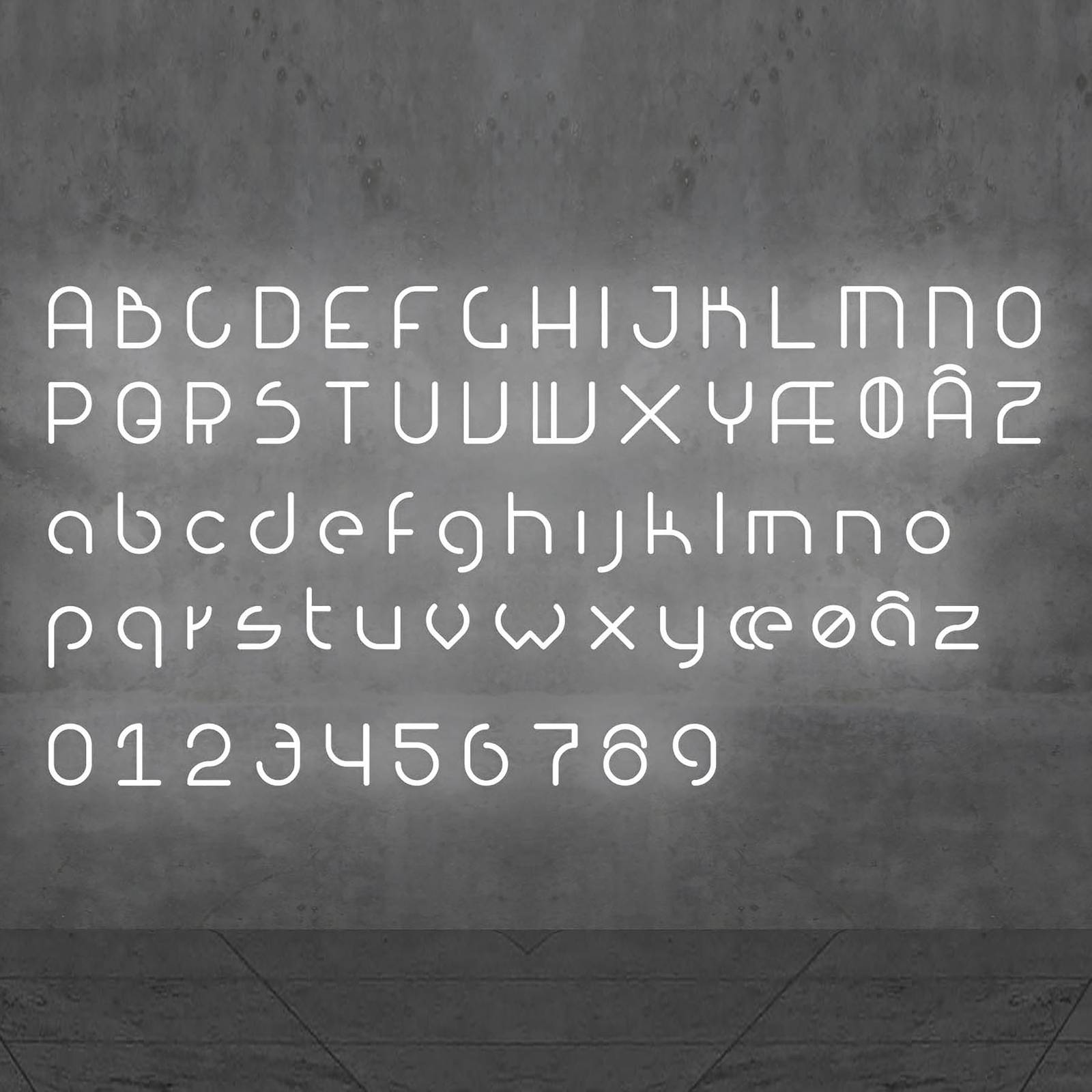 Artemide Alphabet of Light applique minuscule æ