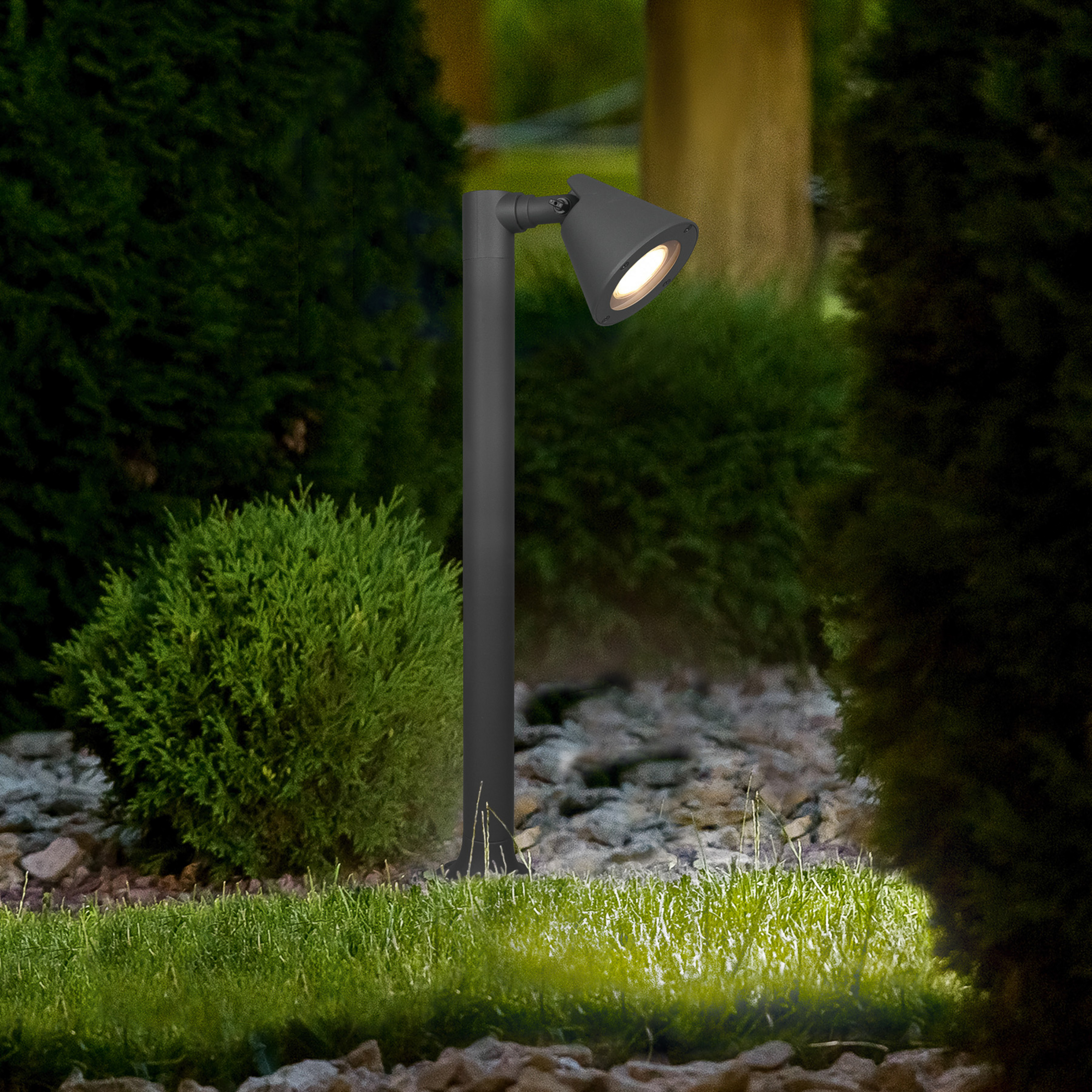 Candeeiro de pé em alumínio Kaveri, antracite