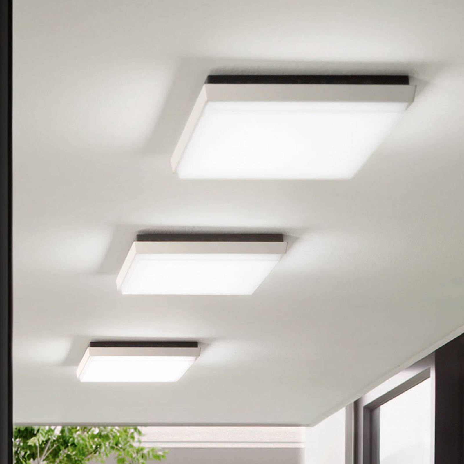 E-shop Vonkajšie stropné LED svetlo Desdy, 30x30 cm biela