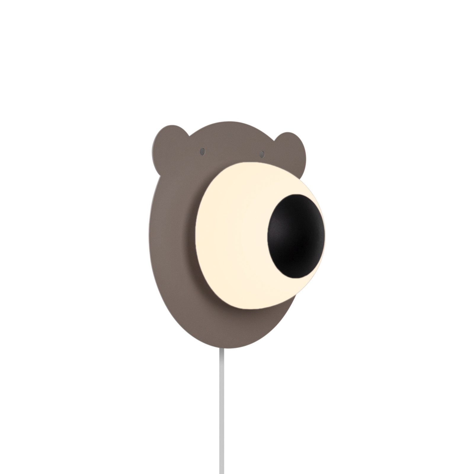 Bruna Bear wall light with a cable and a plug