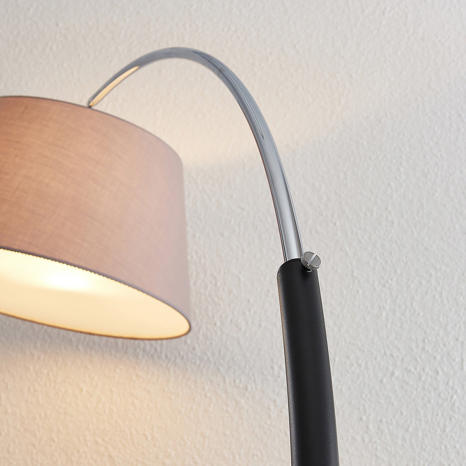 Evelyna Vloerlamp Grey/Chrome/Black - Lucande