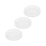 Prios Plafón LED Edwina, blanco, 18 cm, set de 3