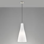 Hanglamp Zeal, mat nikkel/opaal, Ø 18 cm