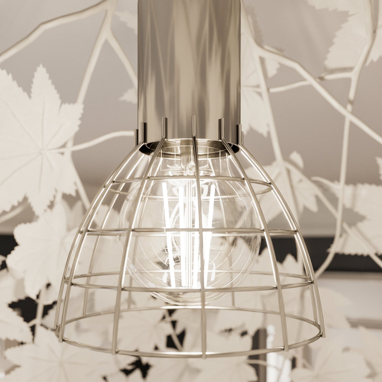 Stropní lampa Maple s listy, 38 cm