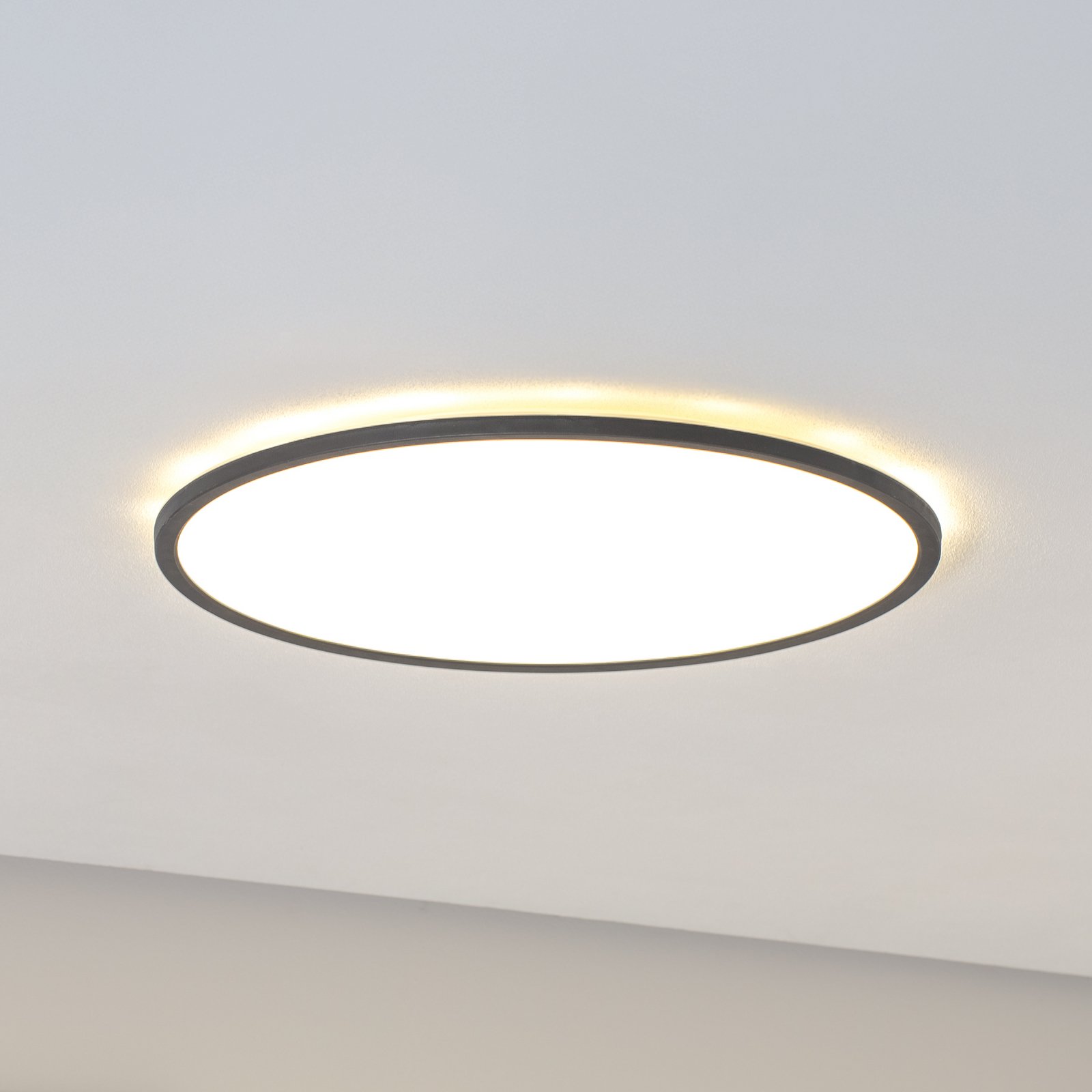 Aqua LED панел, Ø 50 cm, черен, метал/пластмаса, CCT dim