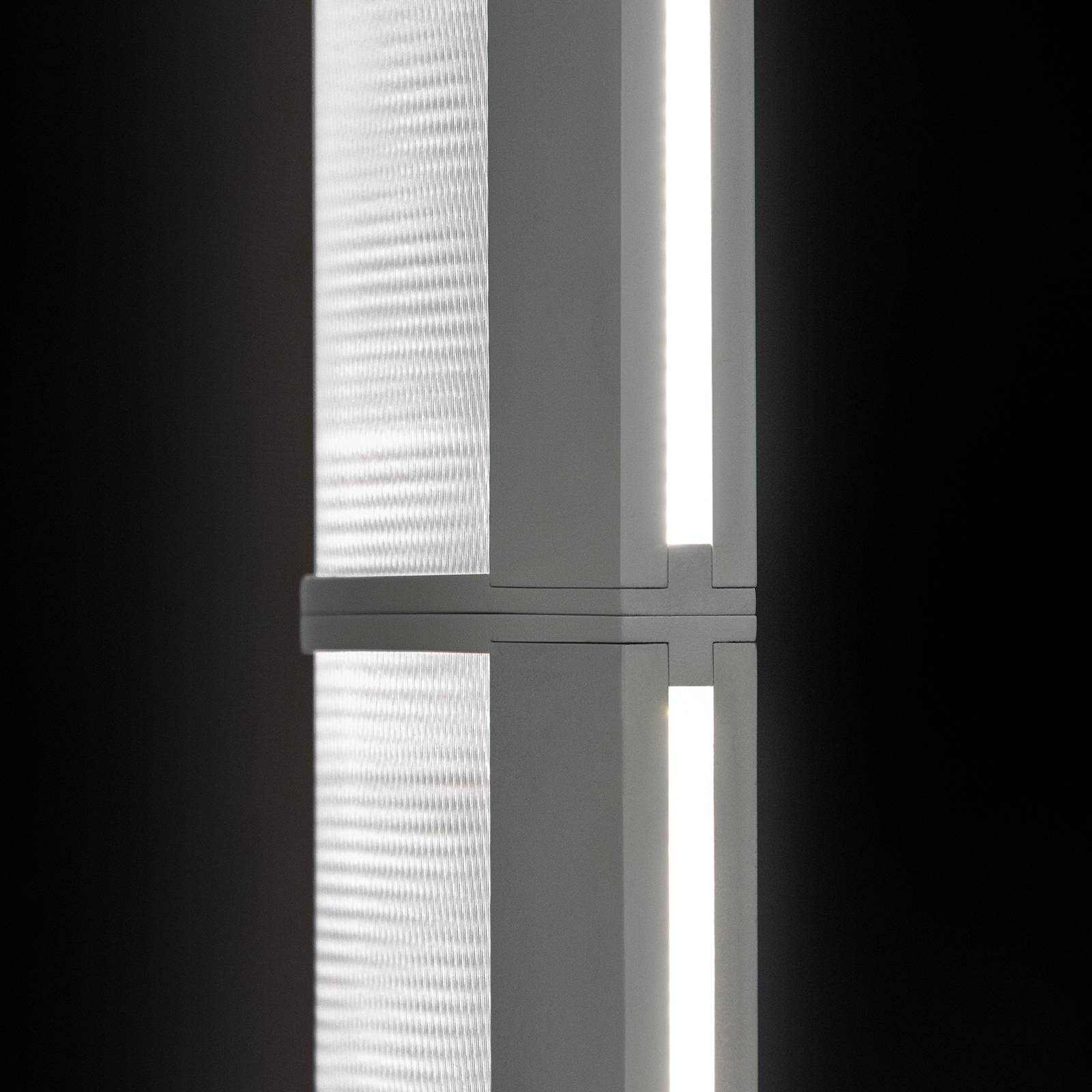 Levně Slamp LED stojací lampa Modula lineární, skládaná, světle šedá