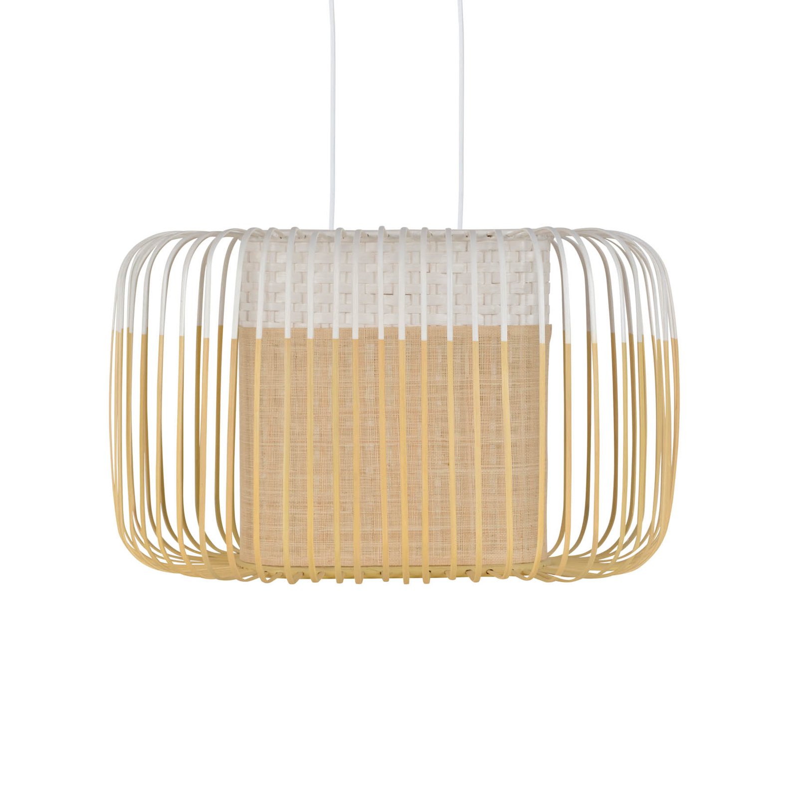 Forestier Bamboo oval S pendant white/natural