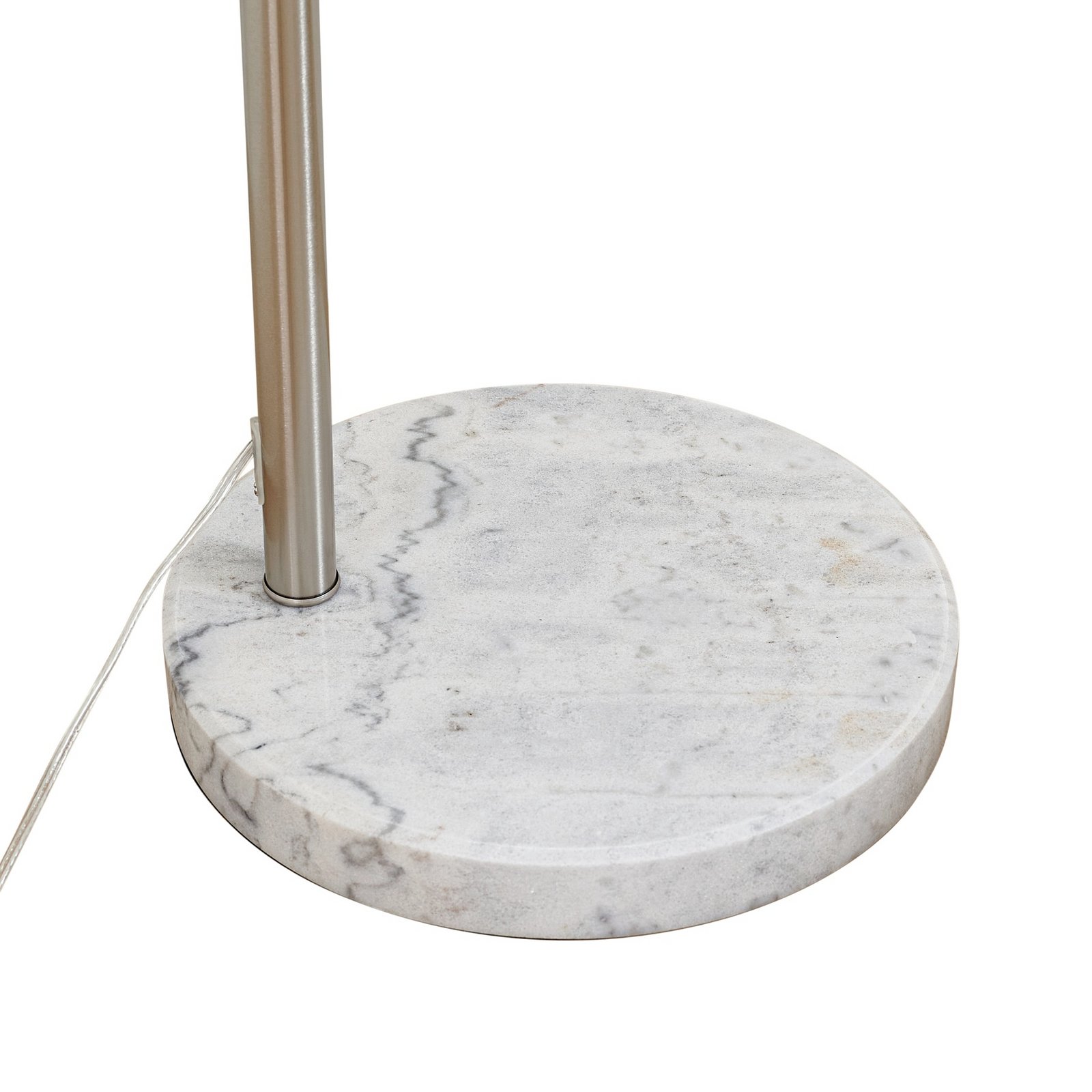 Alverton Bogenleuchte, weiß/nickel, 197 cm, Glas - Lindby Alverton Bogenleuchte, weiß/nickel, 197 cm, Glas - Lindby