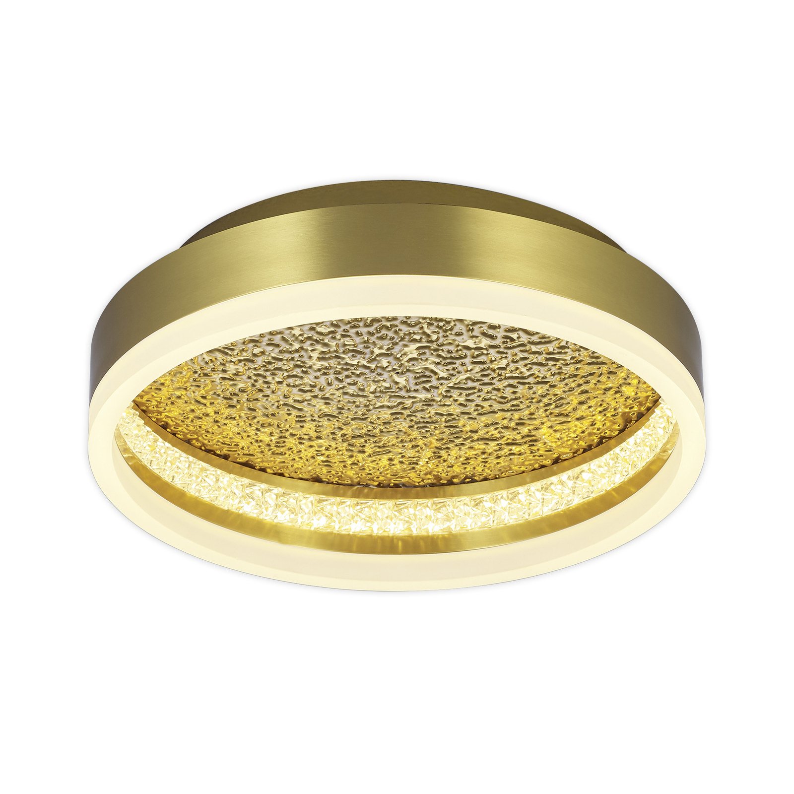 Moon LED ceiling light made of iron, brass