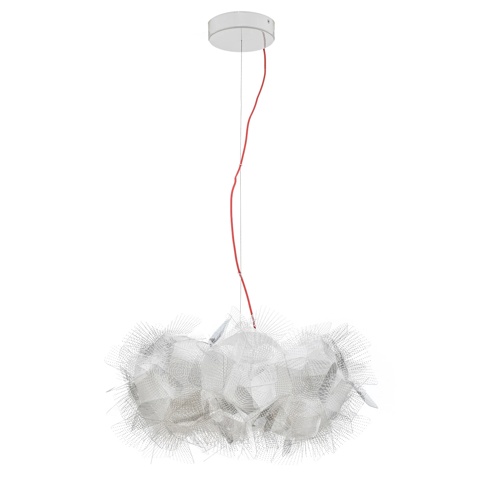 Slamp Clizia Pixel Hängelampe, Kabel rot, Ø 53 cm