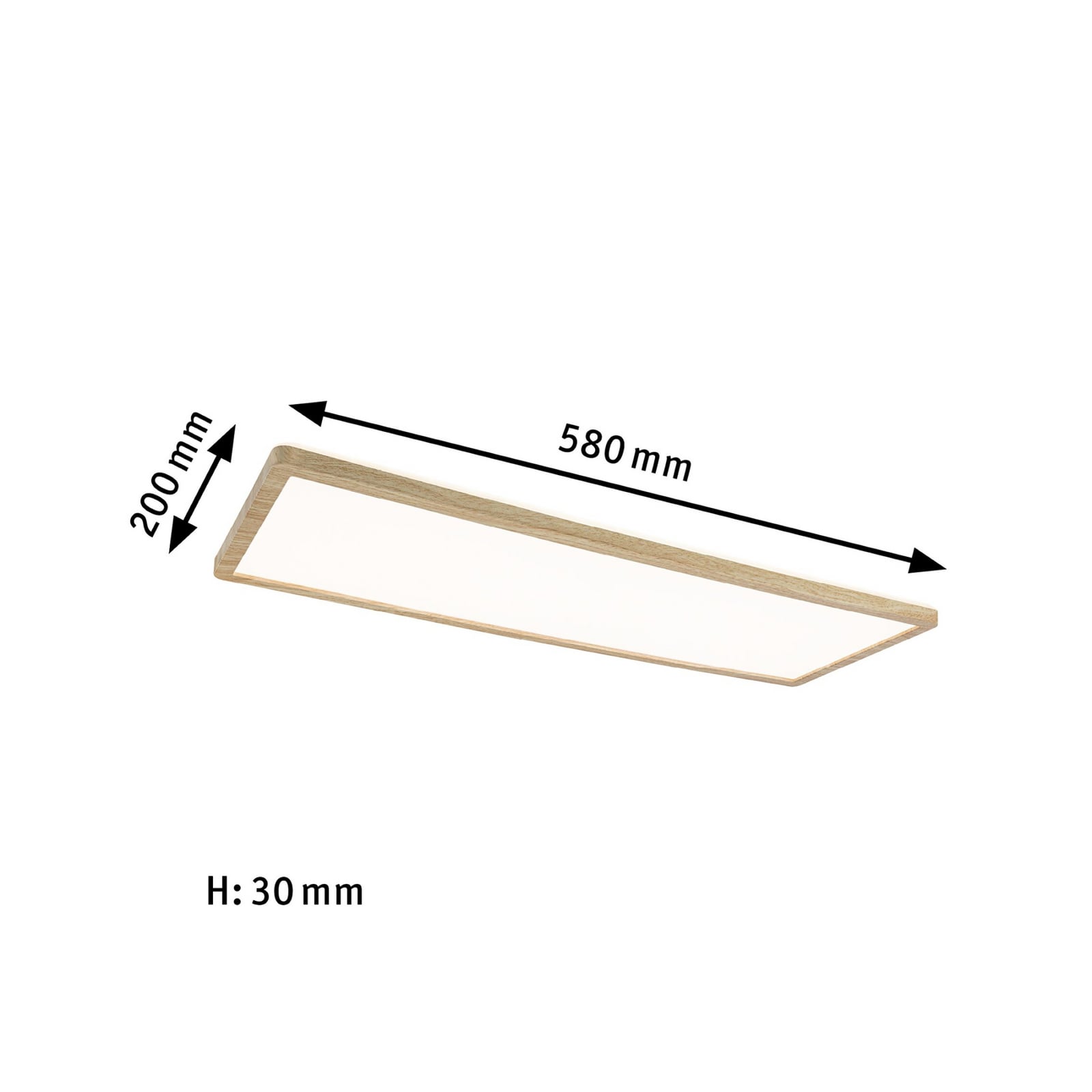 Paulmann LED-panel Atria Shine 58 cm træ IP44 3000 K tænd/sluk Paulmann LED-panel Atria Shine 58 cm træ IP44 3000 K tænd/sluk