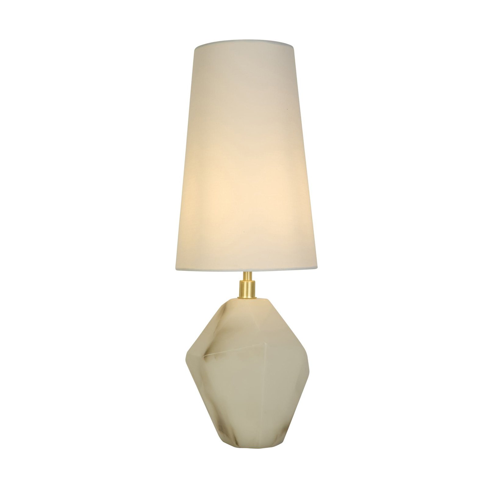 Stolní lampa Apex, bílá/bílá, výška 55,5 cm, textil/resin