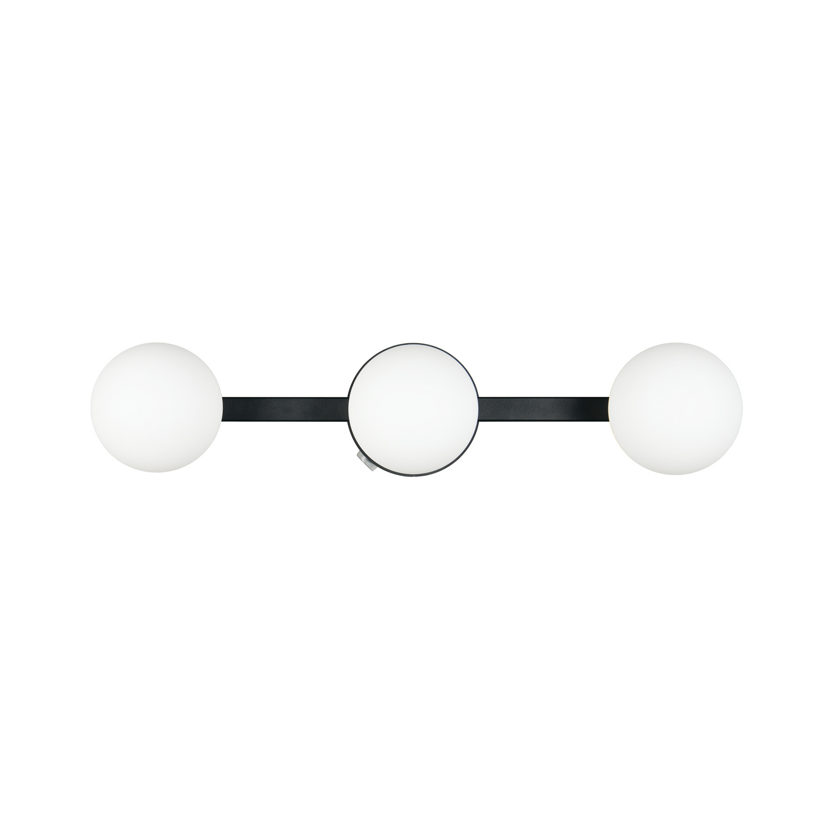 Seinavalgusti Alfio, 50 cm, must metall/klaas, IP44, 3-lambiline Seinavalgusti Alfio, 50 cm, must metall/klaas, IP44, 3-lambiline