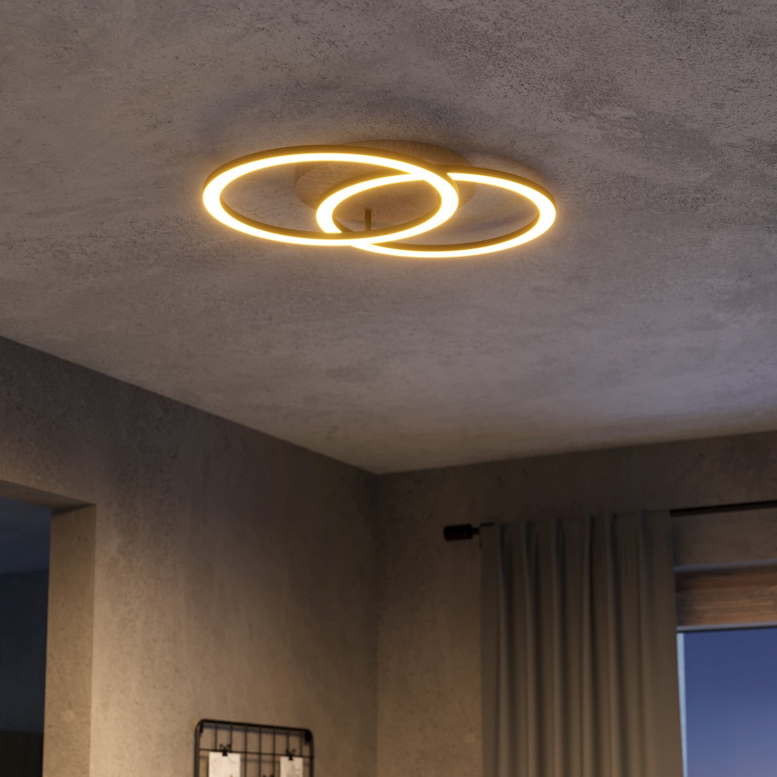 EGLO connect viedā LED griestu lampa Lomaltas-Z, 58 cm, 4400 lm