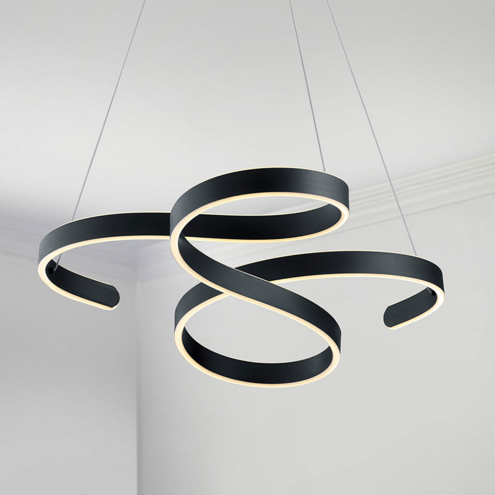 Trio Lighting Lampă pendul LED Francis antracit - Camera de zi / sufragerie - modern - Metal