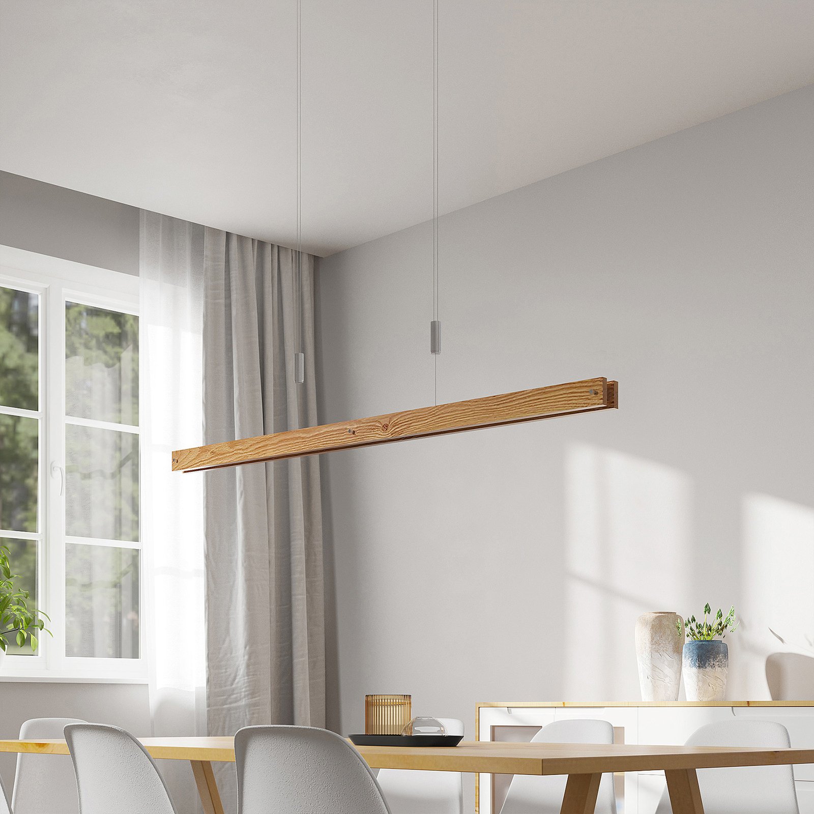 Alimara LED Lámpara Colgante L138 Wood - Lindby