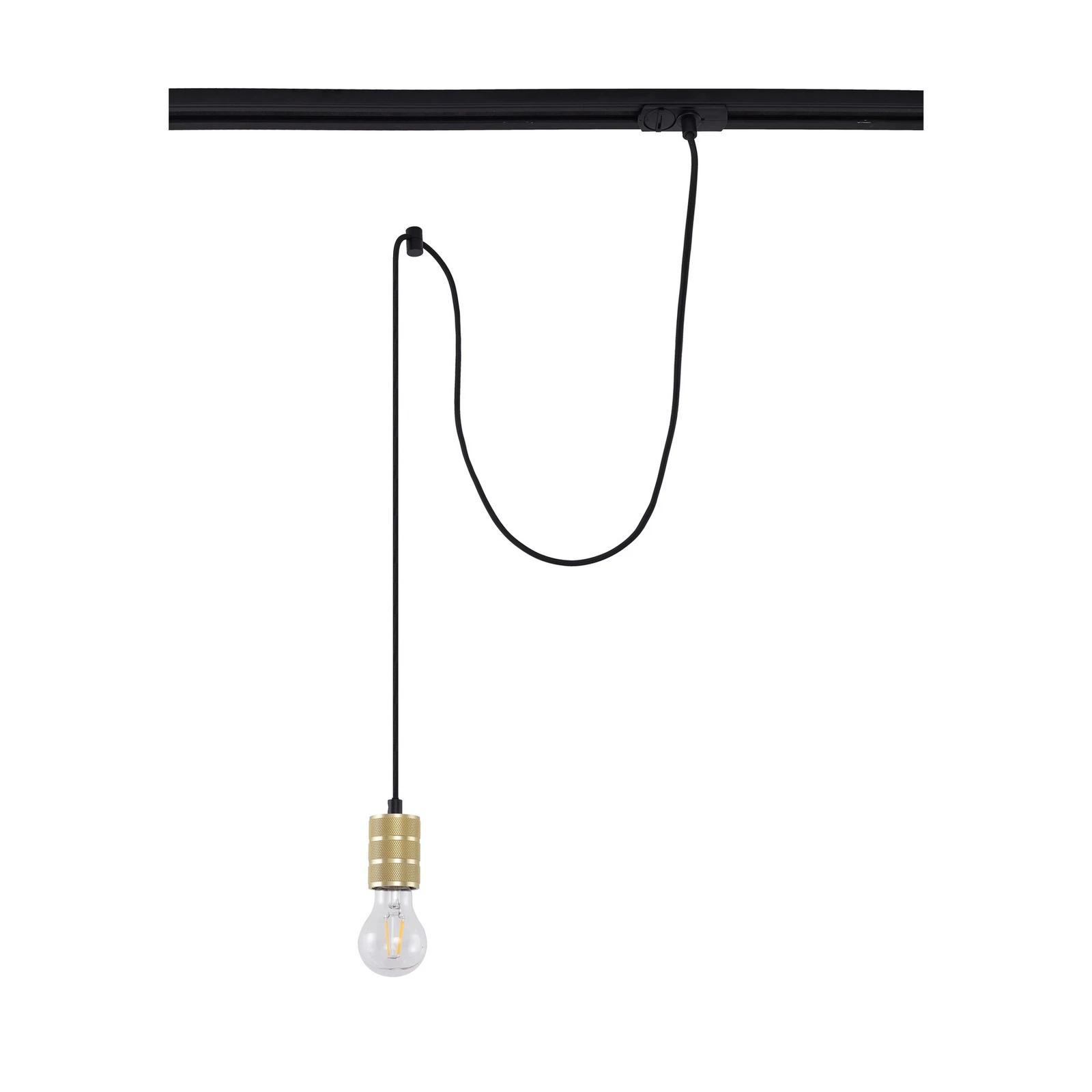 Suspension Lindby Linaro, Ø 4,6 cm, dorée, monophasée, E27