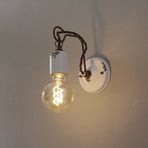 C665 wandlamp in vintage stijl wit