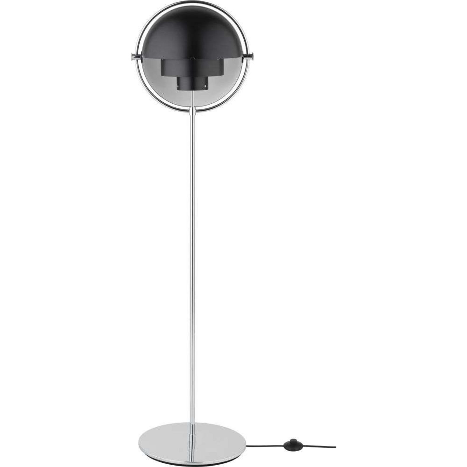 Multi-Lite Golvlampa Chrome/Black - GUBI