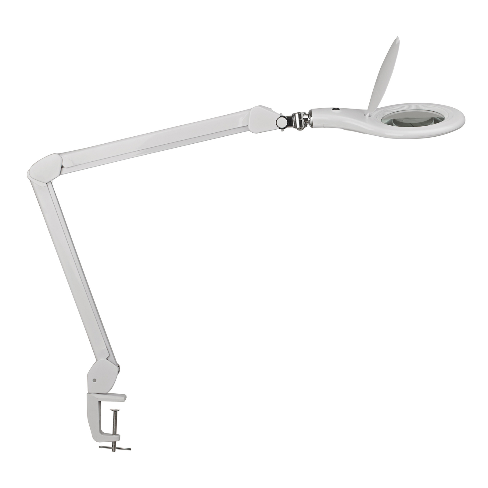 LED nagyító csíptető lámpa MAULmacro, fehér