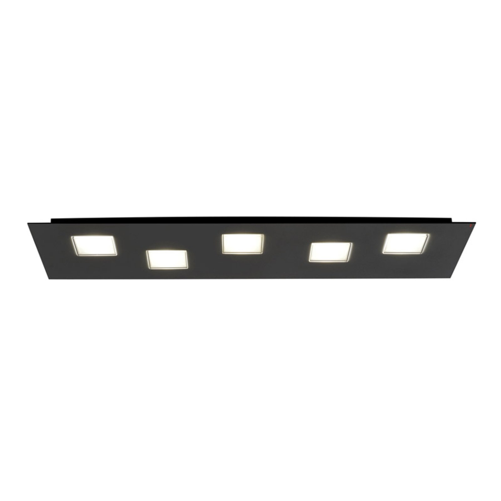 Fabbian Quarter – svart LED-taklampa 5 lampor