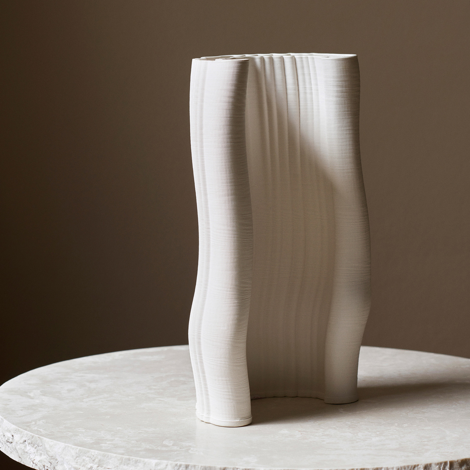Moire Vase Off-White - Ferm Living