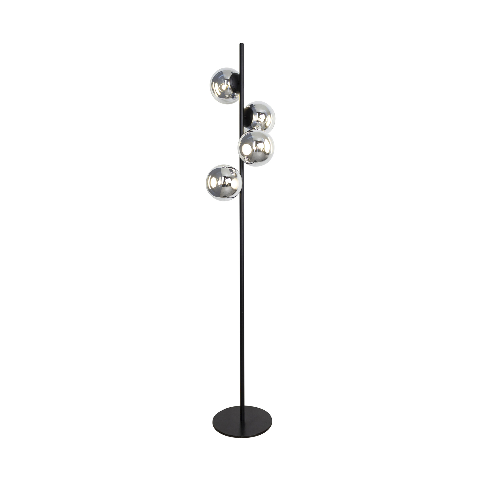 LED-Stehlampe Altaïr silberfarben Höhe 160 cm 4-flammig Glas