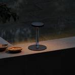 Ideal Lux lámpara de mesa LED recargable Toki plástico negro 25,5cm