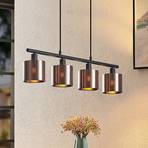 Lindby Joudy hanglamp, 4-lamps, brons donker