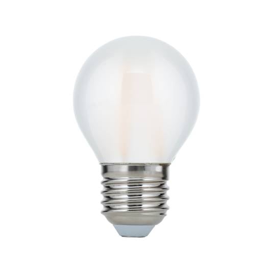 LED-pære, E27 G45, matt, 6W, 827, 720 lm, dimbar