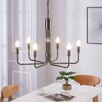 Lindby Elanova lámpara de araña 6 luces, gunmetal