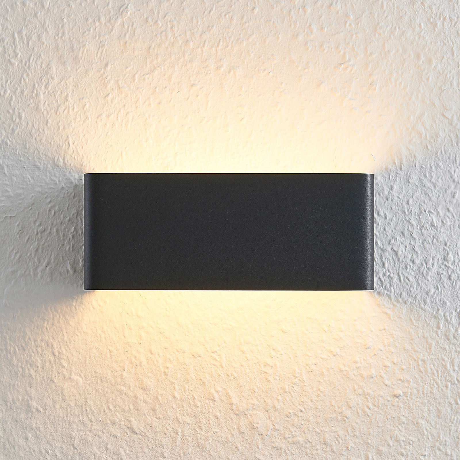 Arcchio Karam LED-Wandleuchte, 20 cm, schwarz