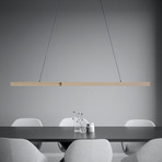 LED viseća svjetiljka Montebuono "Zvijezde svjetla", drvo, 180 cm, prigušiva