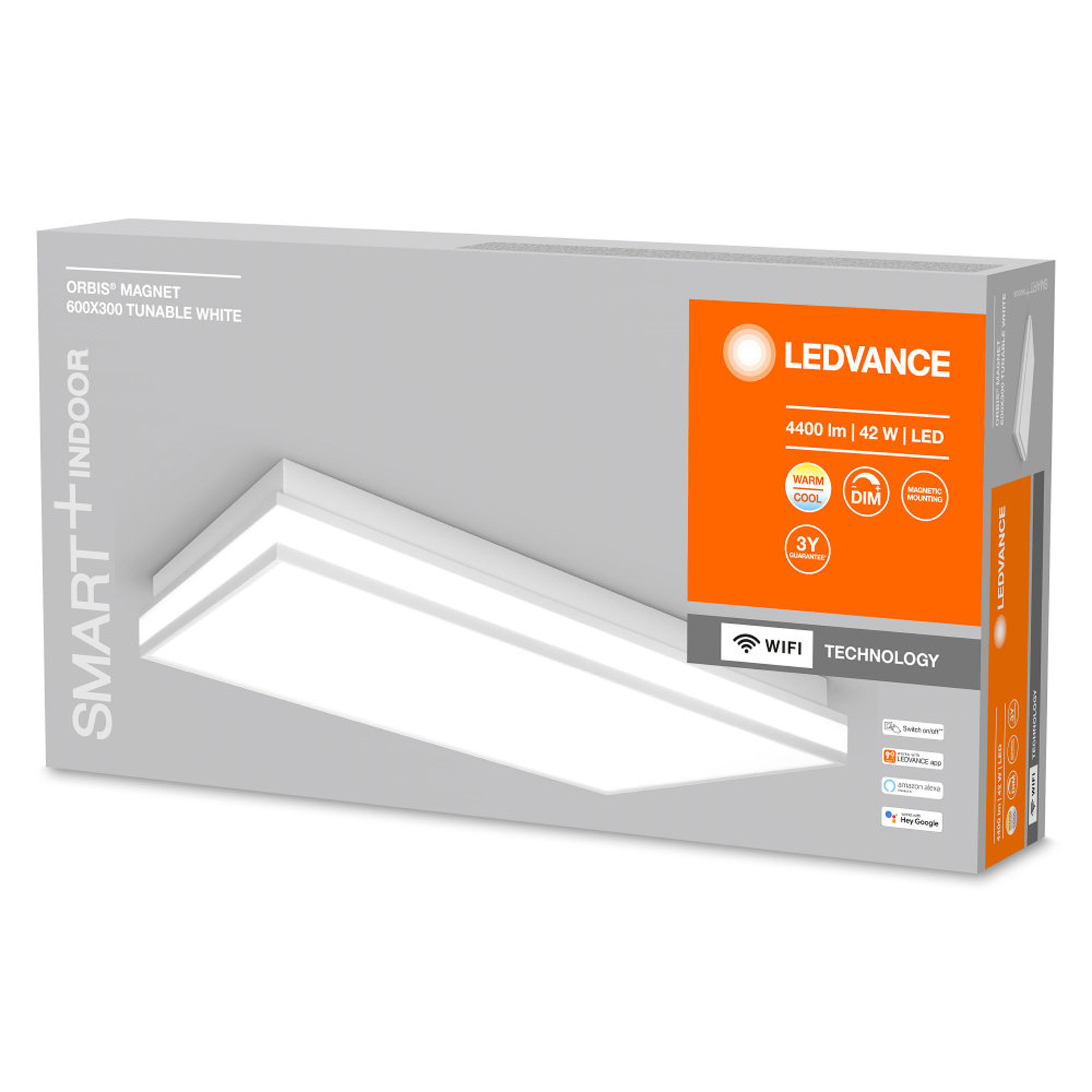 LEDVANCE SMART+ WiFi Orbis magnet sivý, 60X30cm