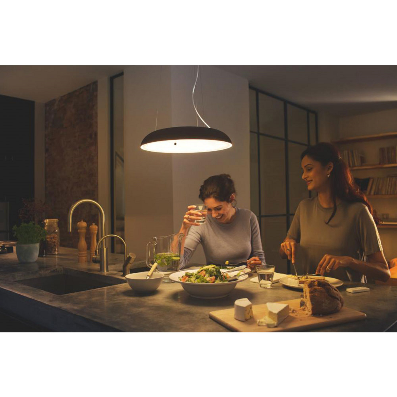 Amaze Lustră Pendul White Amb. Black - Philips Hue