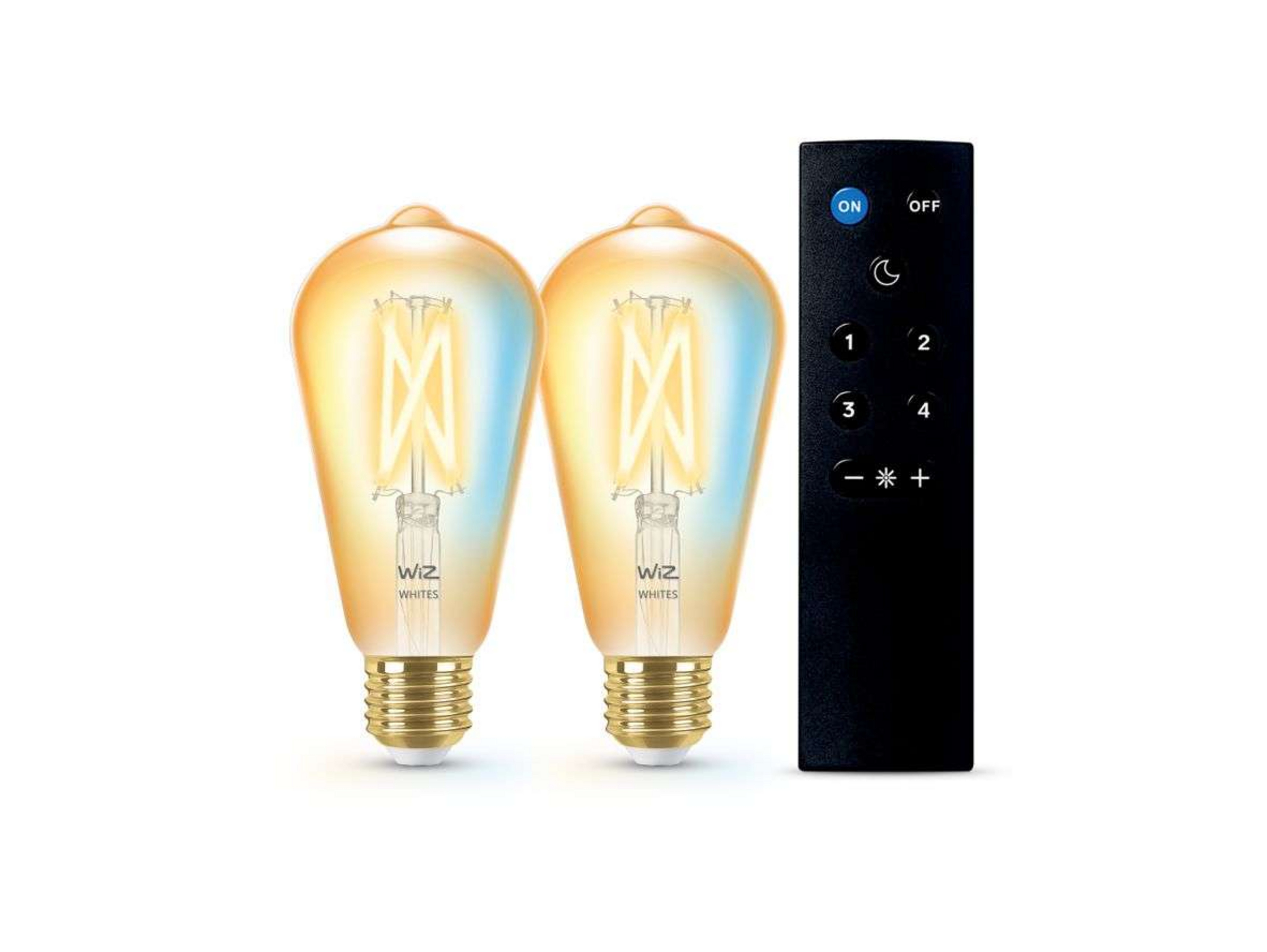 LED lamp, amber, E27, 8W, 2200-6500K - WiZ