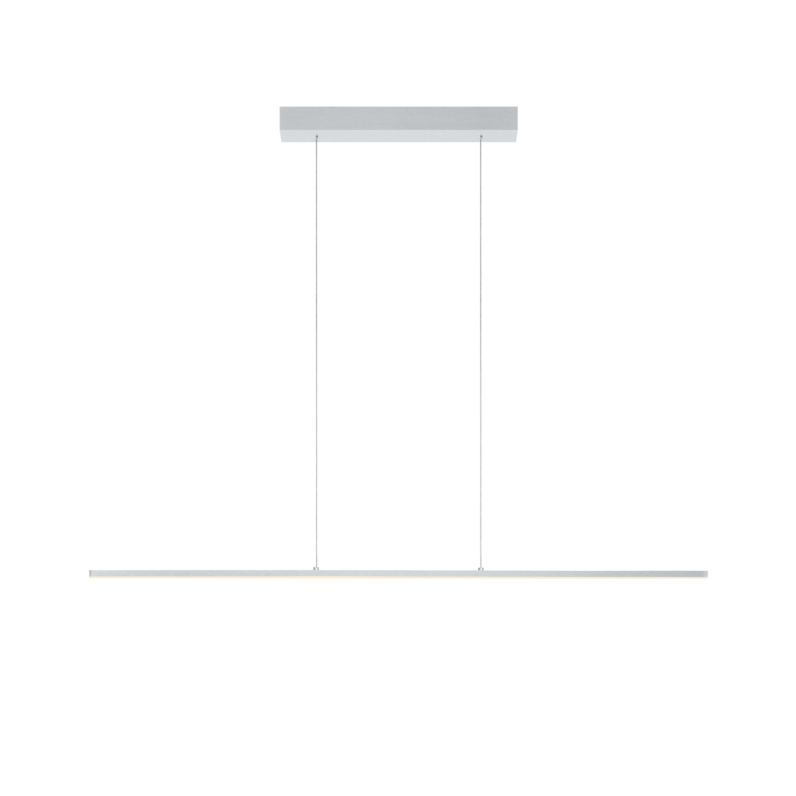 Quitani LED-Pendelleuchte Margita, Länge 118 cm, silber
