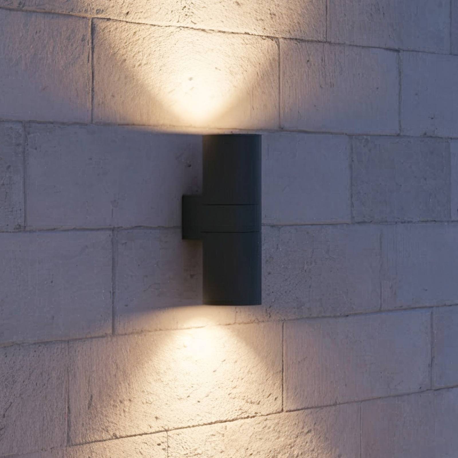 Ideallux Ideal Lux applique d'extérieur Gun anthracite Alu, Ø 11 cm, up/down