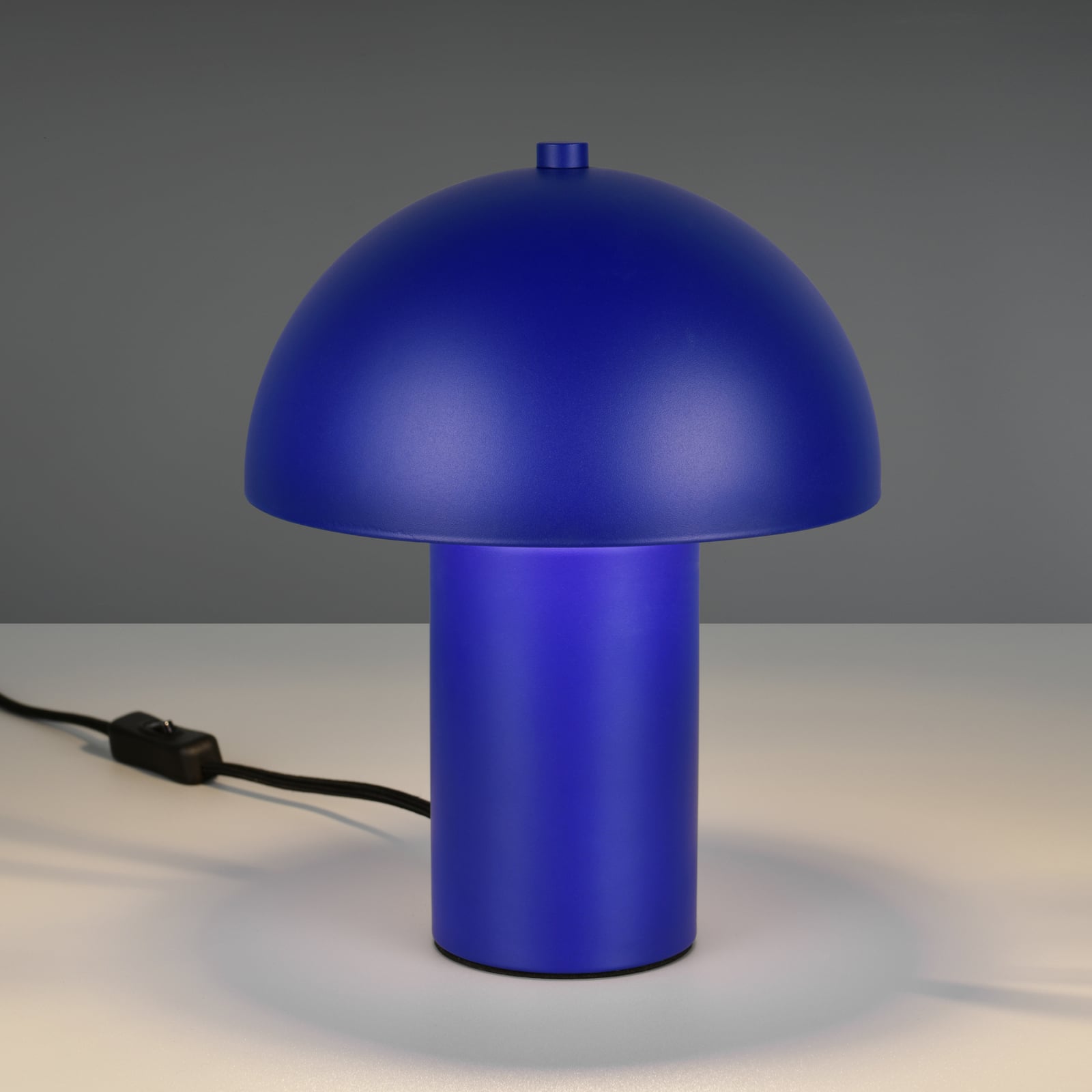 Bordlampe Enya, blå, metall, høyde 25,5 cm, E14 Bordlampe Enya, blå, metall, høyde 25,5 cm, E14