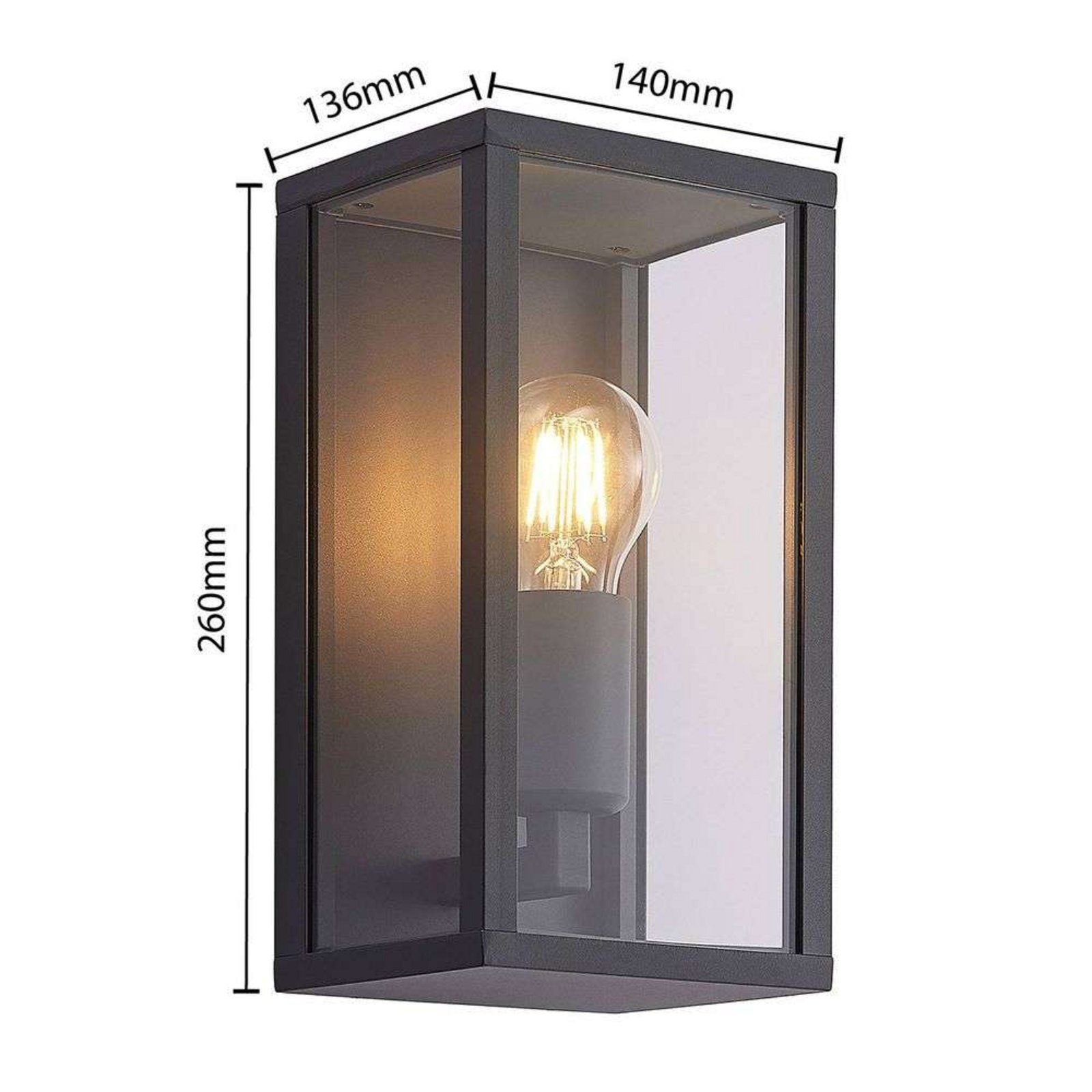 Peldar Utomhus Vägglampa Dark Grey - Lindby