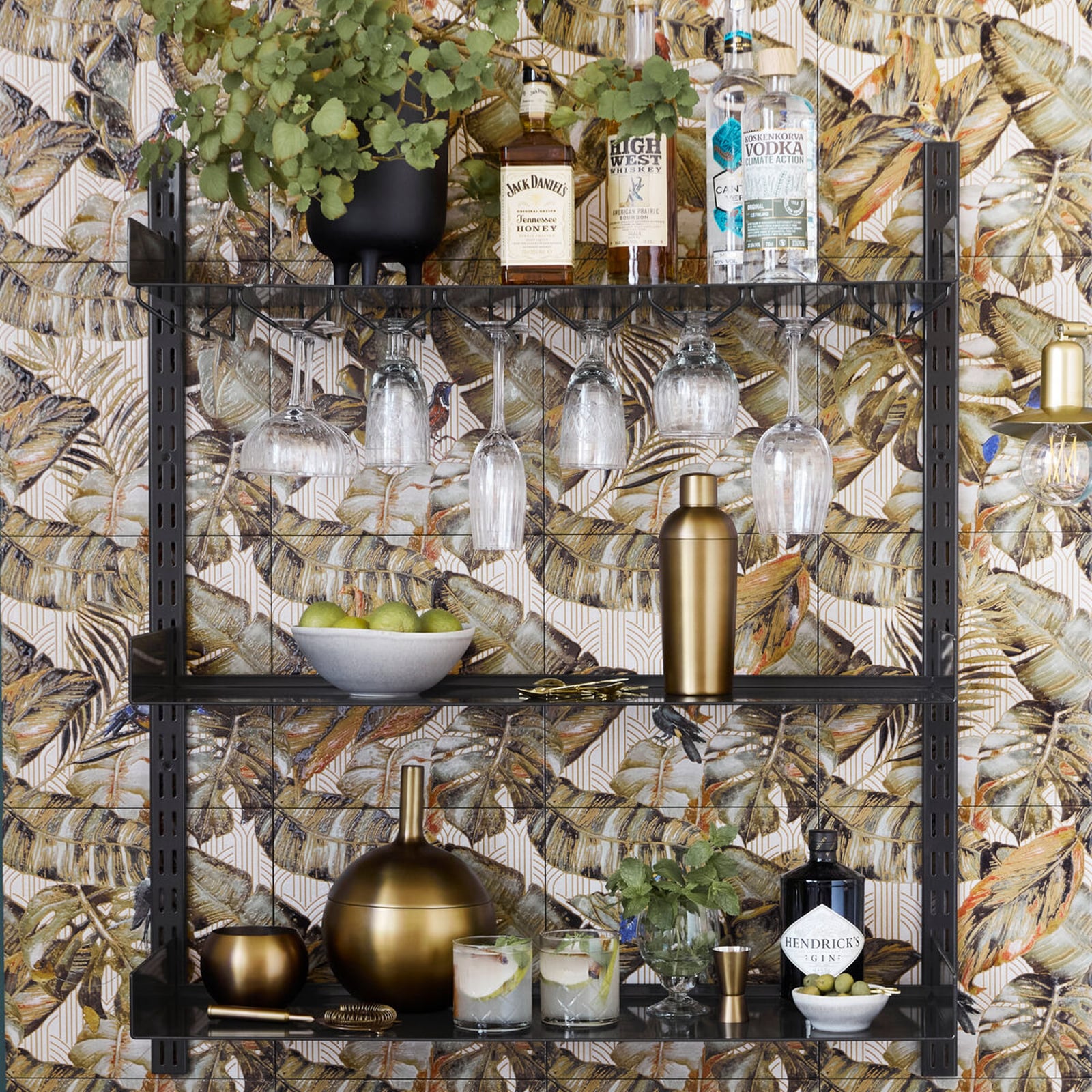 HDFari wijnglasrek, zwart, 85 cm, metaal - House Doctor HDFari wijnglasrek, zwart, 85 cm, metaal - House Doctor