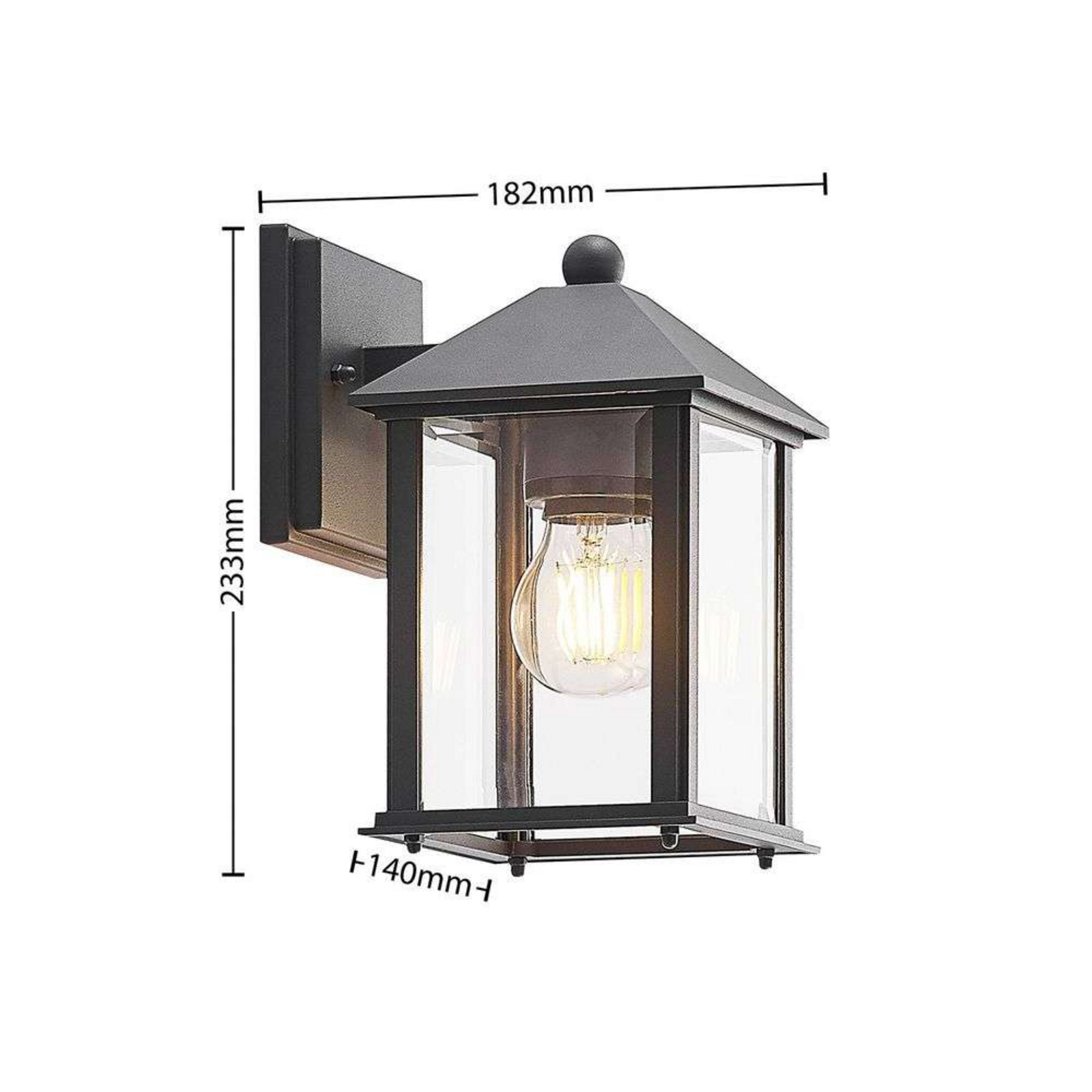 Giavanna Buiten Wandlamp H23,3 Dark Grey - Lindby