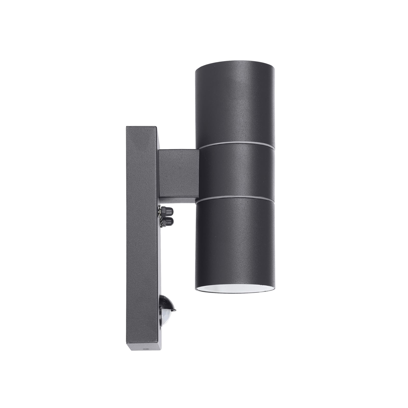 LED sienas lampa Riga 5 antracīta krāsā, 21 cm  metāla sensors, 2 spuldzes.