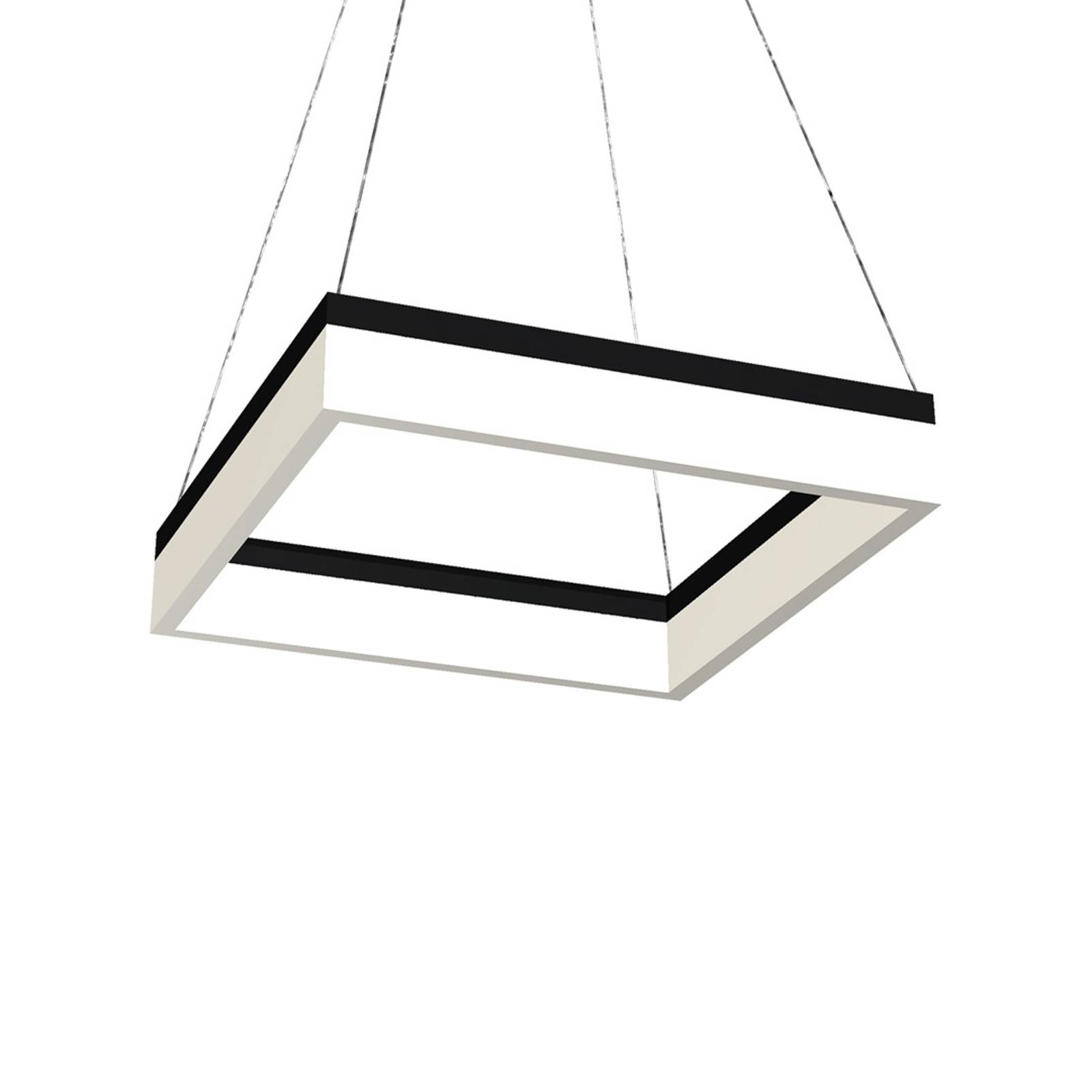 Lampa wisząca LED Nero, tworzywo sztuczne, czarna, 1-punktowa, 32 W