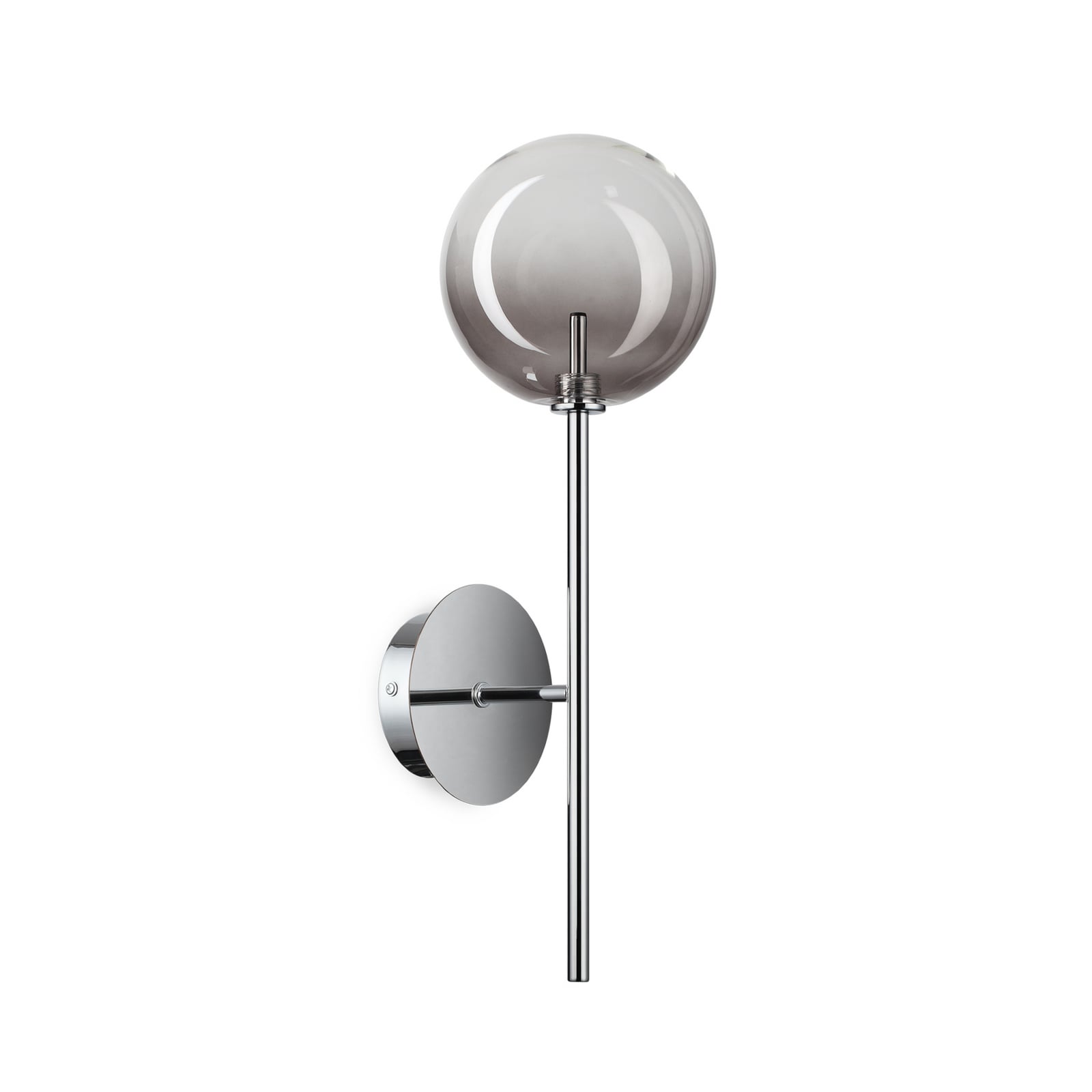 IDEAL LUX stenska svetilka Equinoxe, krom/dimno siva, višina 45 cm IDEAL LUX stenska svetilka Equinoxe, krom/dimno siva, višina 45 cm