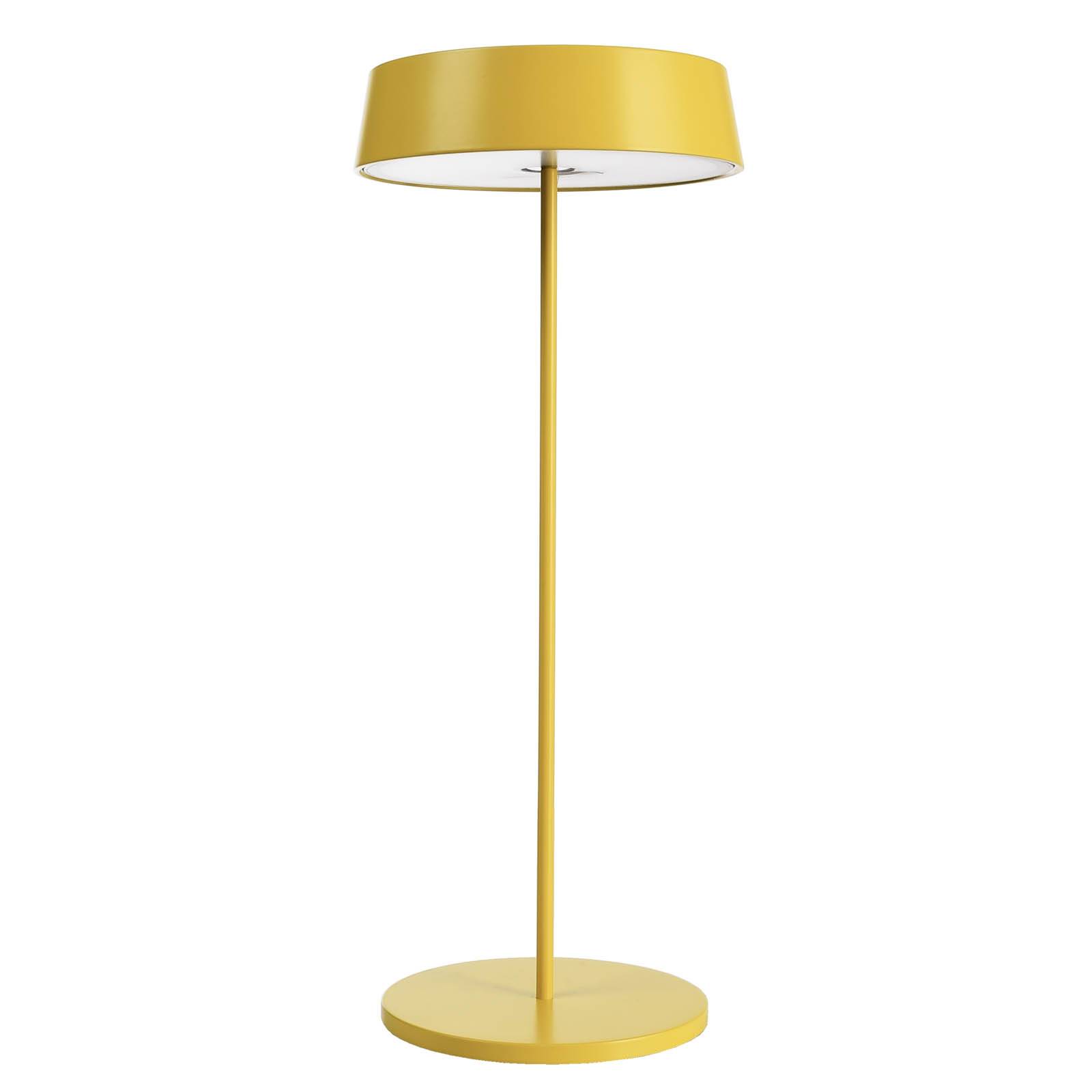 Lampe à poser LED Miram batterie dimmable jaune