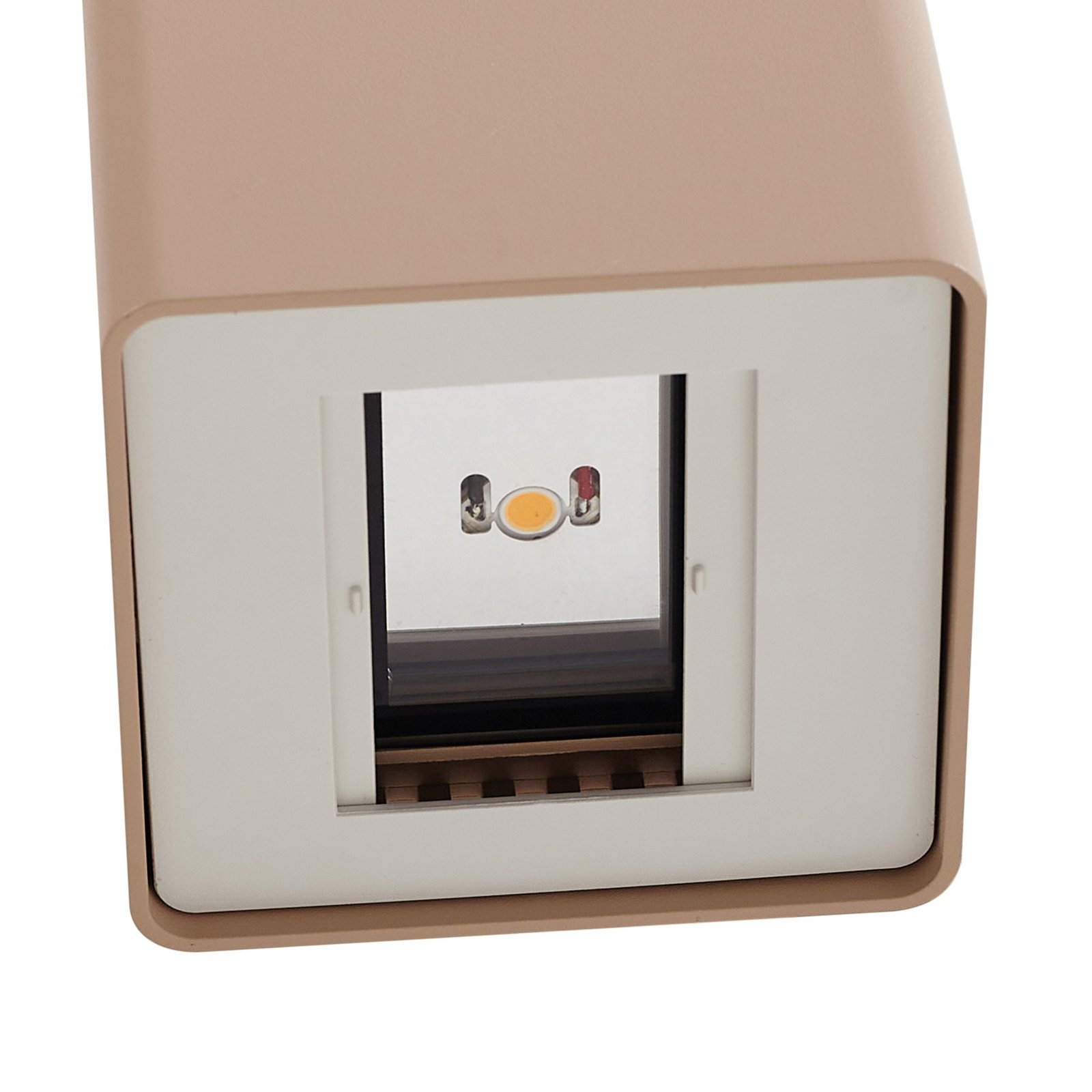 Lucande LED outdoor wall light Aaron, beige, IP54, up/down