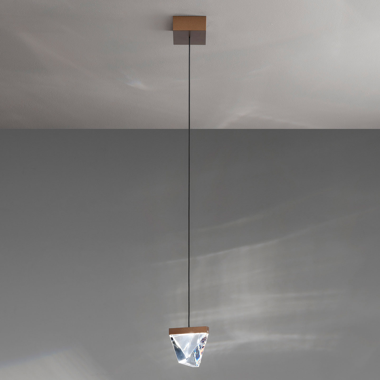 Fabbian Tripla LED pendant light crystal